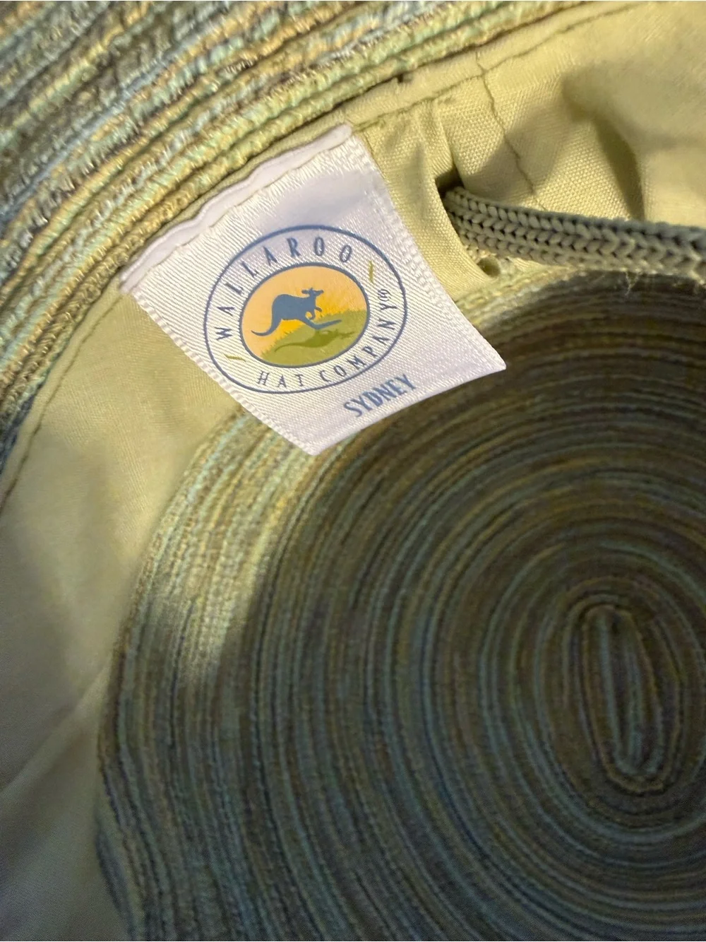 Wallaroo Wide Brim Women’s Straw Sun Hat in Pale Sage - Picture 7 of 8